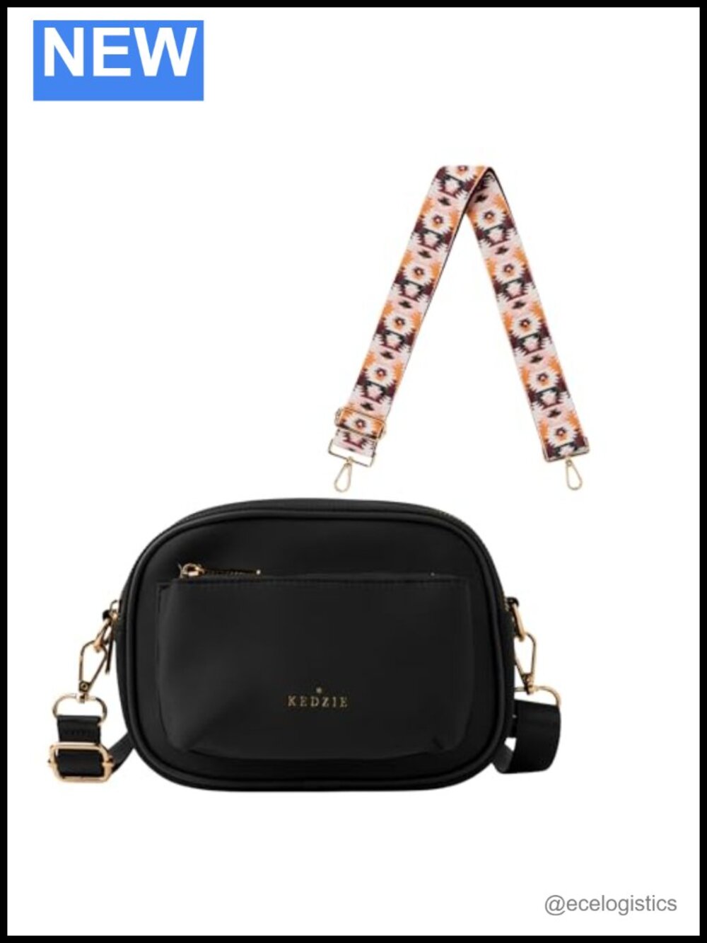Kedzie Sloane Neoprene Crossbody Bag with Interchangeable Strap